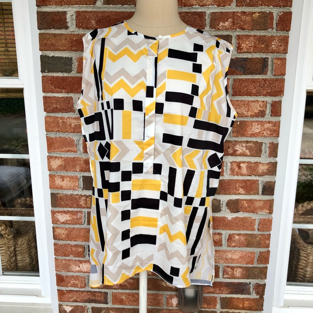 Jade Geometric Sleeveless Tunic